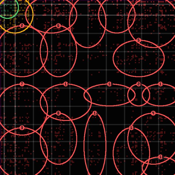 Drift receipt for commit 0ecd77cf2: intent, reality and delta on the 144-cell lattice, out-of-role regions encircled