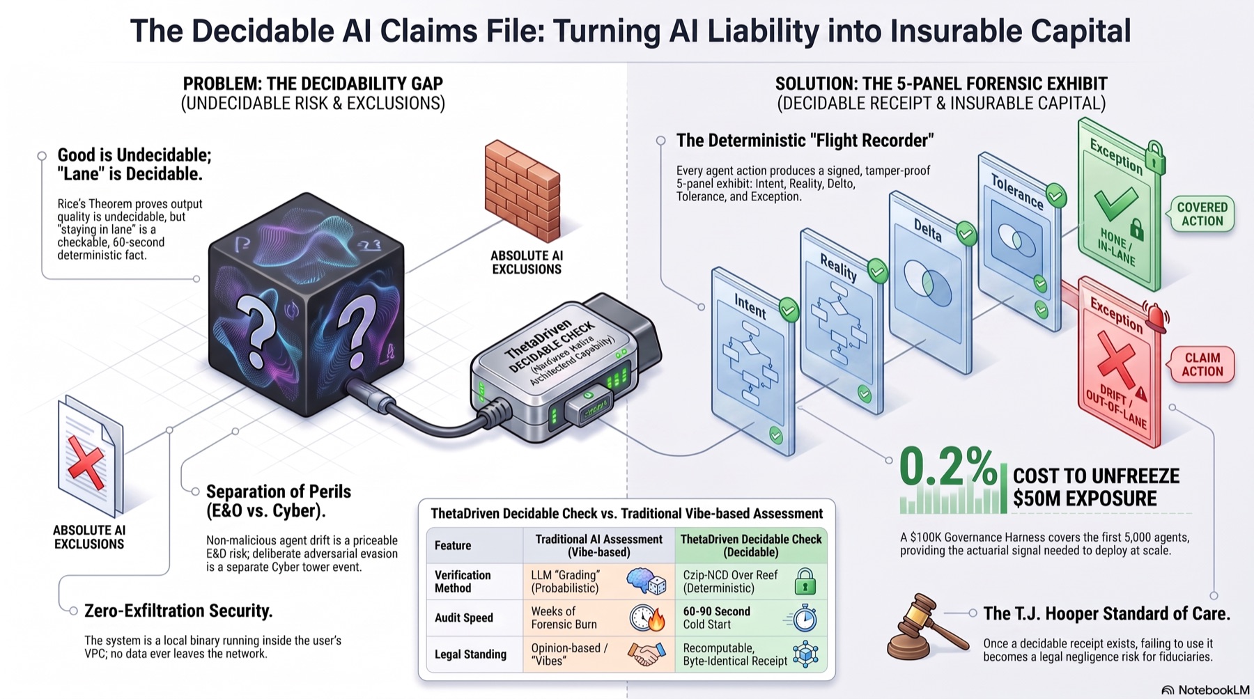 The Decidable AI Claims File: Turning AI Liability into Insurable Capital