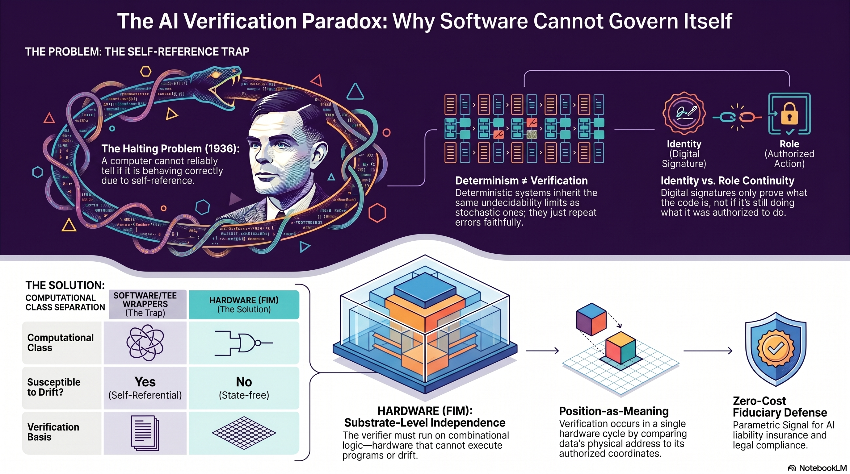 THE AI VERIFICATION PARADOX: WHY SOFTWARE CANNOT GOVERN ITSELF