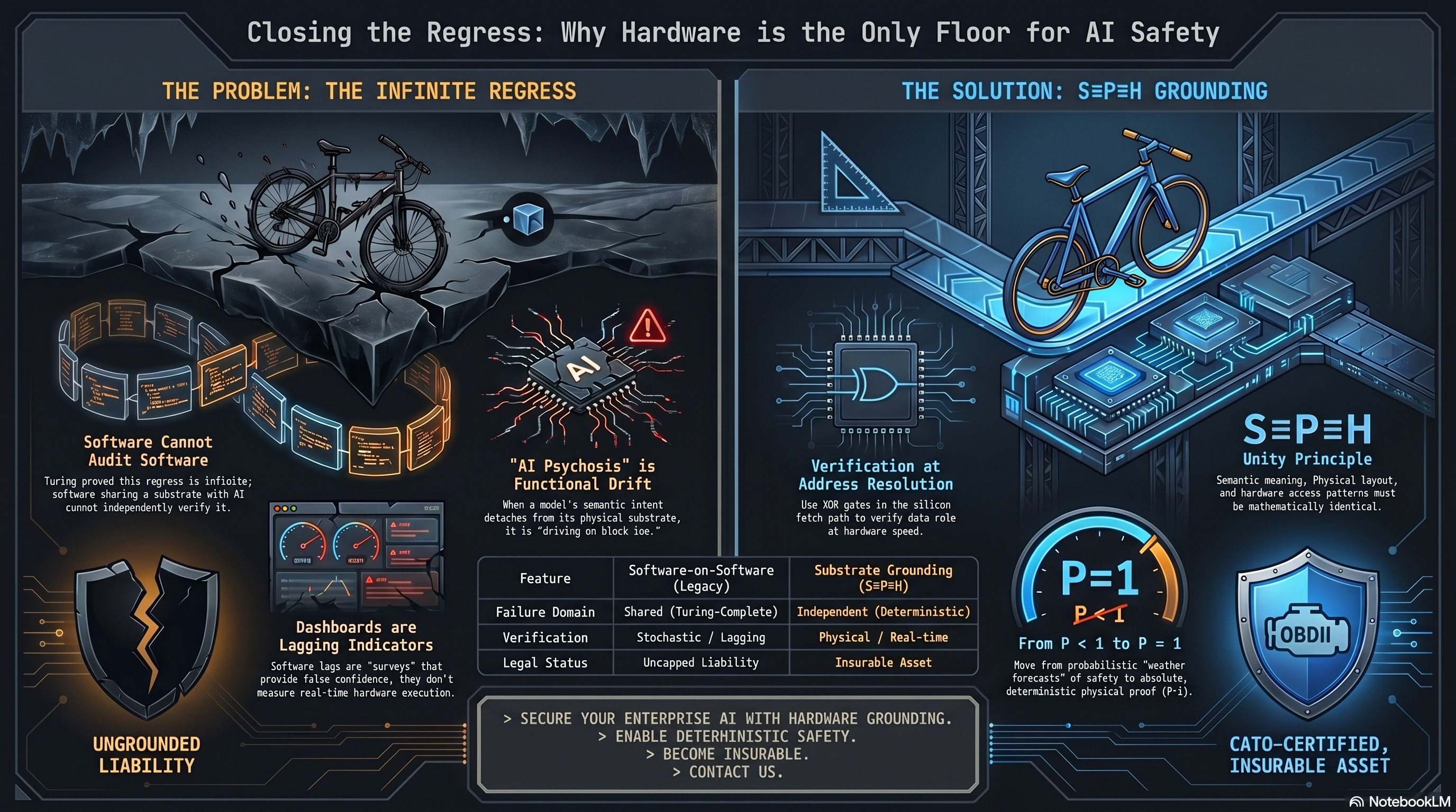 CLOSING THE REGRESS: WHY HARDWARE IS THE ONLY FLOOR FOR AI SAFETY