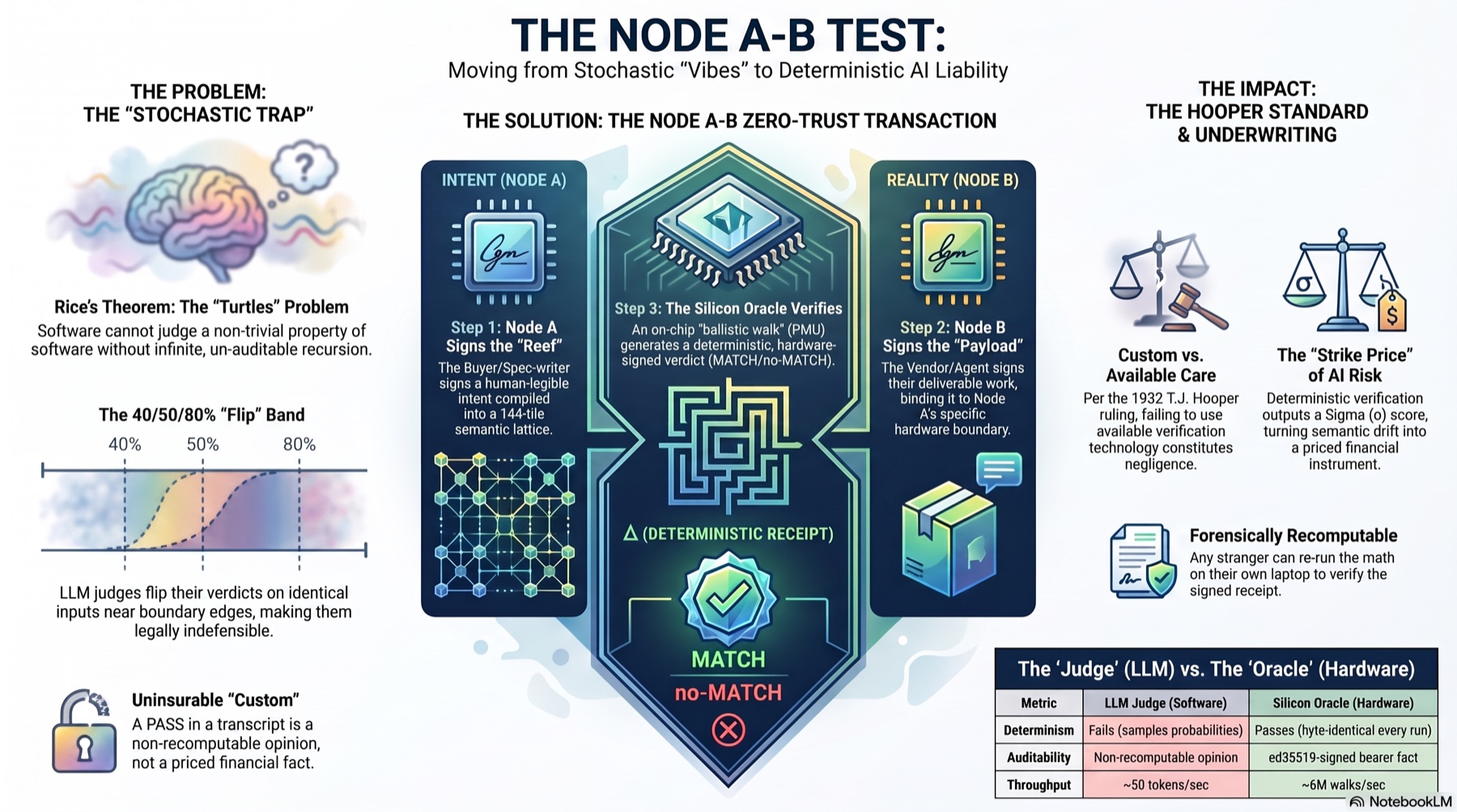The Node A-B Test: Moving from Stochastic "Vibes" to Deterministic AI Liability